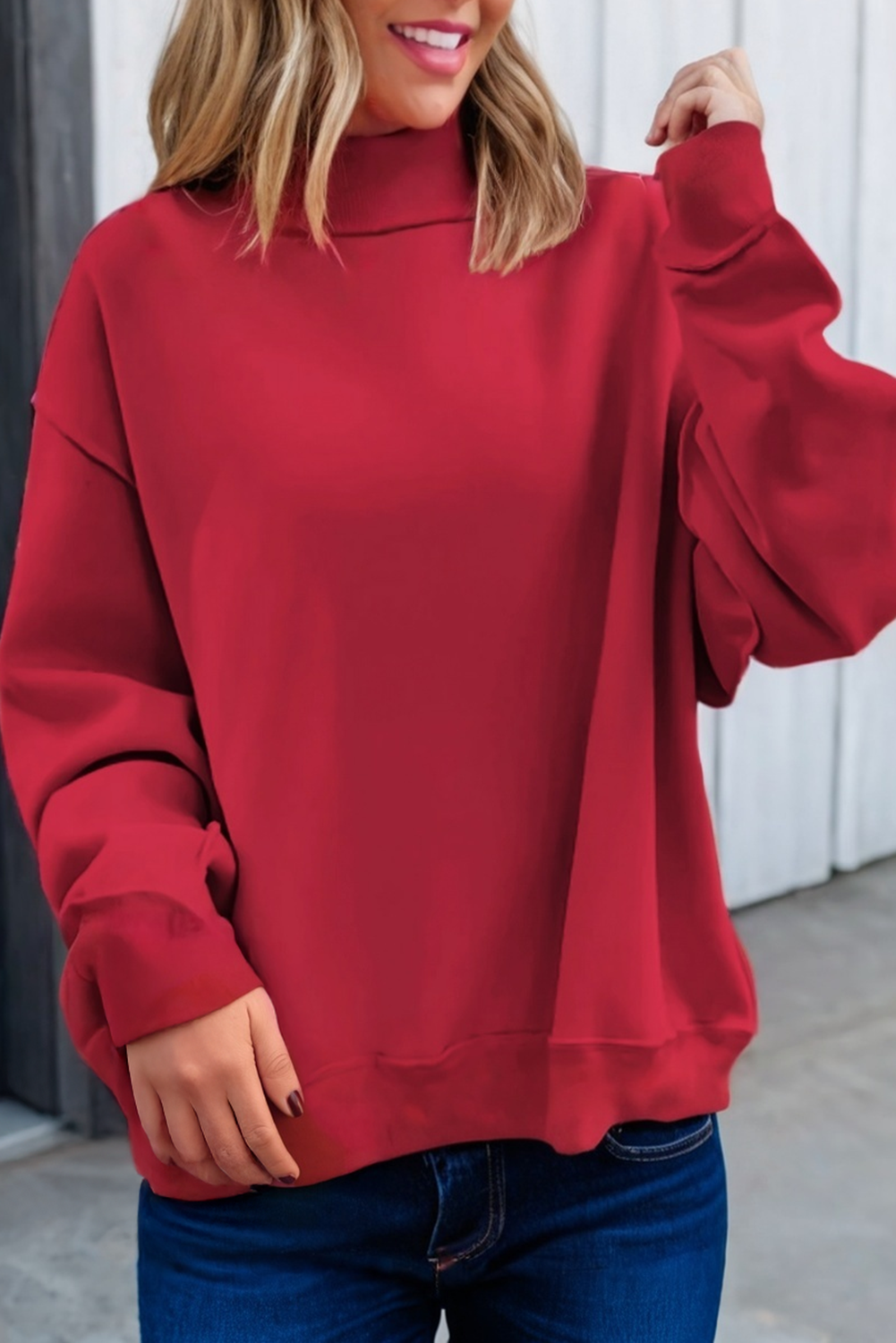 LAS Oversize Drop Shoulder Reversible Sweatshirt (S-XL)