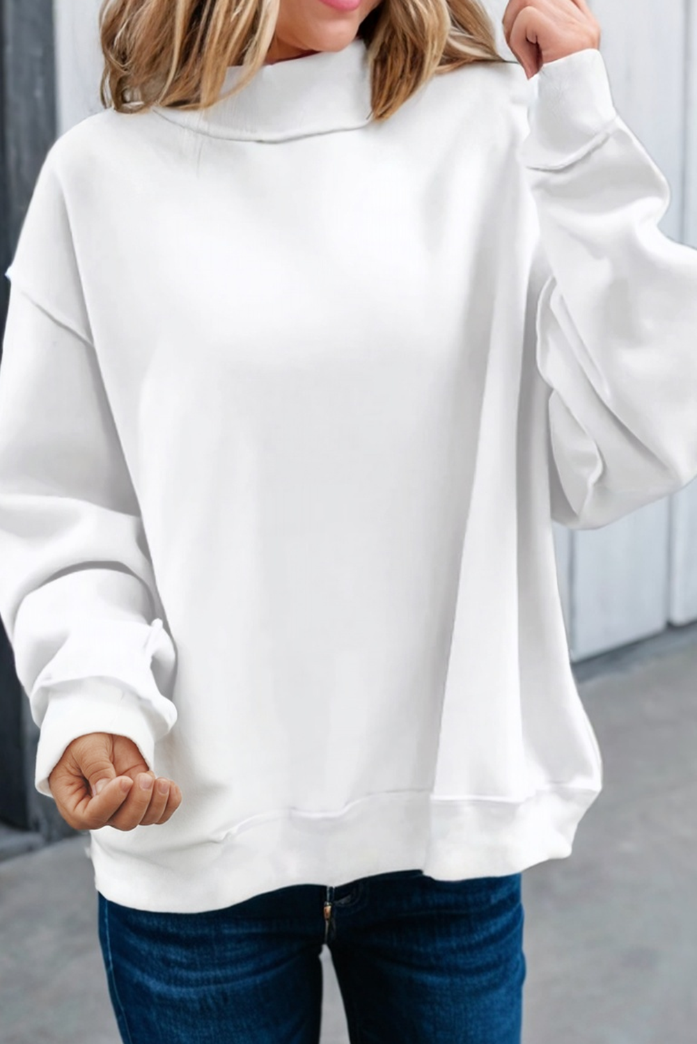 LAS Oversize Drop Shoulder Reversible Sweatshirt (S-XL)